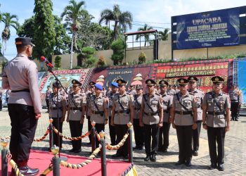 Kapolres Tanggamus Pimpin Sertijab Sejumlah Pejabat Utama dan Kapolsek Jajaran