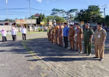 Gelar Apel Pagi Rutin di Kecamatan Panimbang Penuh Khidmat